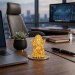 Brass Lord Ganesha Idol for Home Temple, Pooja Room & Car Dashboard – 1 Inch thumbnail 7