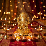 Brass Lord Ganesha Idol for Home Temple, Pooja Room & Car Dashboard – 1 Inch thumbnail 5