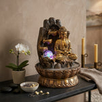 Buddha Water Fountain for Home Decor with LED Light -M1 thumbnail 2