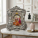 Vintage Floral Metal God Photo Frame for Tabletop Décor thumbnail 2