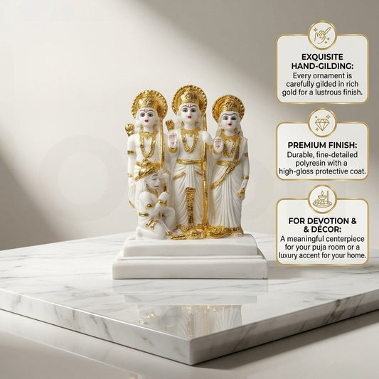 Ram Darbar Murti for Home Temple & Pooja Room – 10 Inch
