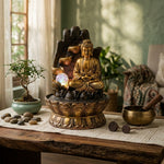 Buddha Water Fountain for Home Decor with LED Light -M1 thumbnail 3