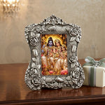 Vintage Floral Metal God Photo Frame for Tabletop Décor thumbnail 3