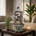 Indoor Water Fountain with LED Light – 16 Inch Decor thumbnail 6