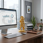 Brass Hanuman Idol for Home Temple, Pooja Room & Car Dashboard – 1.5 Inch thumbnail 3