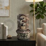 Indoor Water Fountain with LED Light – 16 Inch Decor thumbnail 2