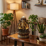 Lord Ganesha Water Fountain with LED Crystal Ball - M2 thumbnail 4