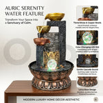 Indoor Tabletop Water Fountain with LED Crystal Ball Light thumbnail 4