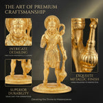 Brass Hanuman Idol for Home Temple, Pooja Room & Car Dashboard – 1.5 Inch thumbnail 5