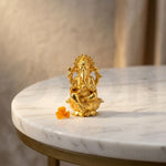 Brass Lord Ganesha Idol for Home Temple, Pooja Room & Car Dashboard – 1 Inch thumbnail 4