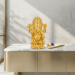 Brass Lord Ganesha Idol for Home Temple, Pooja Room & Car Dashboard – 1 Inch thumbnail 5