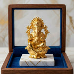 Brass Lord Ganesha Idol for Home Temple, Pooja Room & Car Dashboard – 1 Inch thumbnail 6