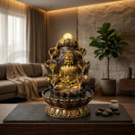 Buddha Water Fountain for Home Decor with Crystal Ball LED Light -M2 thumbnail 6