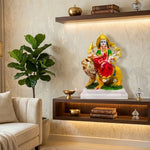 Marble Dust Goddess Durga Devi Sherawali Idol – 10 Inch thumbnail 6