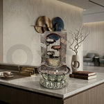 Indoor Water Fountain with LED Light – 16 Inch Decor thumbnail 1