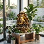 Lord Ganesha Water Fountain with LED Crystal Ball - M2 thumbnail 7