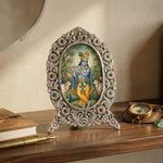 Decorative German Silver God Photo Frame with Floral Design thumbnail 3