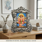 Vintage Floral Metal God Photo Frame for Tabletop Décor thumbnail 4