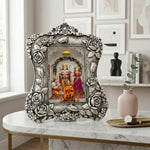 Vintage Floral Metal God Photo Frame for Tabletop Décor thumbnail 2