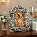 Vintage Floral Metal God Photo Frame for Tabletop Décor thumbnail 3
