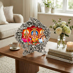 Royal Silver Floral Design God Photo Frame for Tabletop Display thumbnail 3