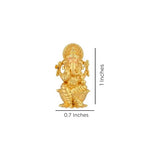 Brass Lord Ganesha Idol for Home Temple, Office Desk & Car Dashboard – 1 Inch thumbnail 2